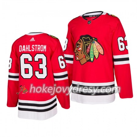 Pánské Hokejový Dres Chicago Blackhawks Carl Dahlstrom 63 Adidas 2019-2020 Červená Authentic